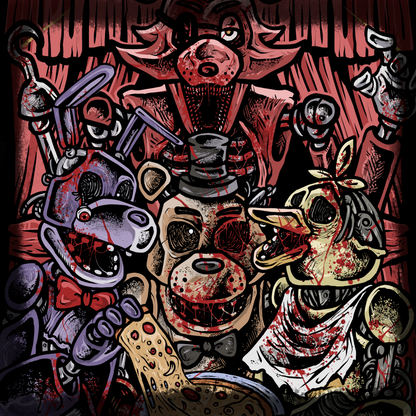FNAF Withered Freddy Fazbear Pizzeria Double-Sided T-Shirt