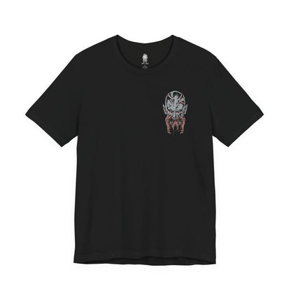 Image 4 of a T-shirt artwork depicting Kyle Crane mid-combat against Volatiles, leaping across rooftops as claws slash through the air behind him. Sparks from a UV flare illuminate their monstrous forms while the city skyline burns in the distance. This design reflects agility, desperation, and the brutal contrast between human endurance and the apex predators that dominate the night.