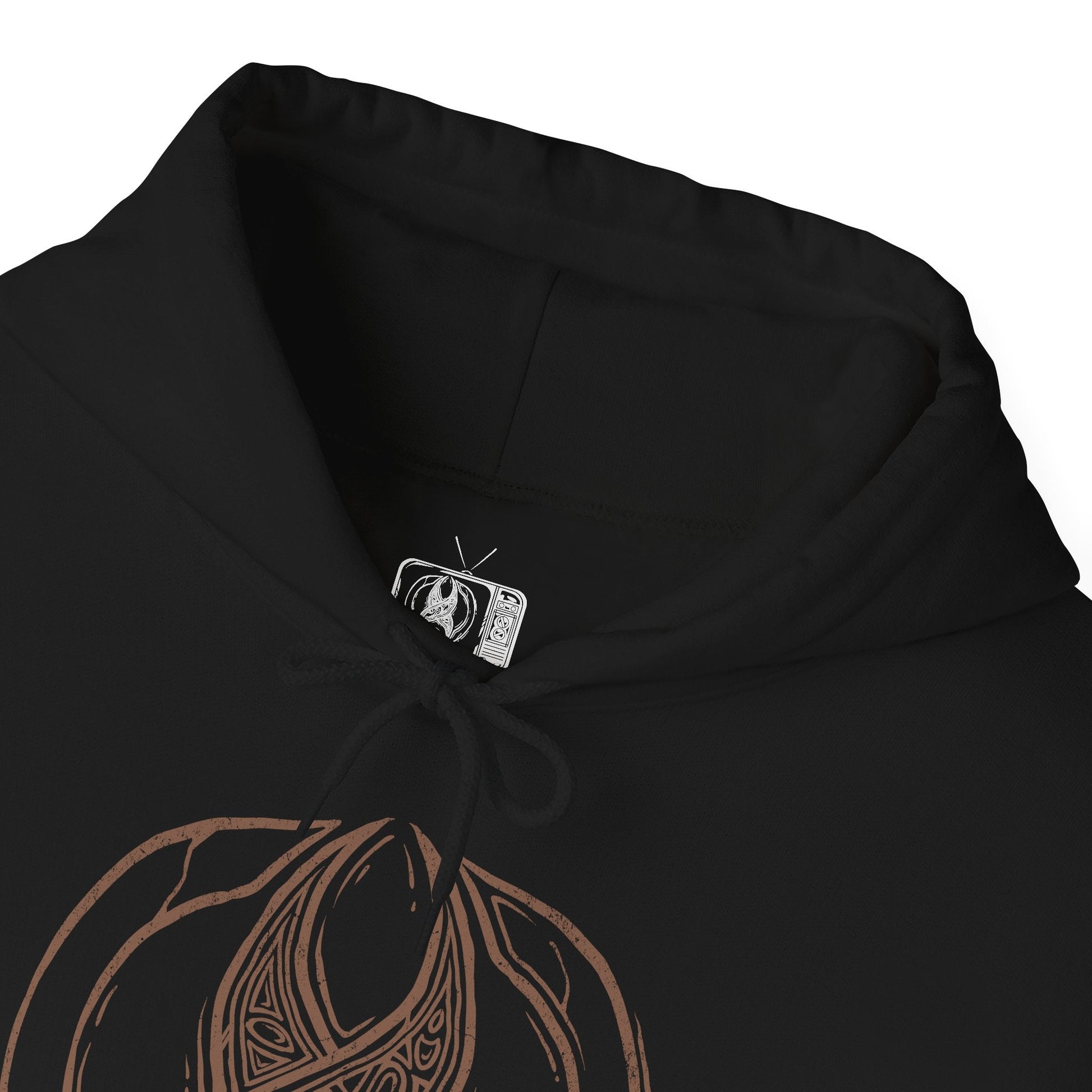 Folded Hooded Sweatshirt depicting Isaac Clarke facing a horde of Necromorphs in the shadowed corridors of the Ishimura, their elongated limbs reaching toward him as debris drifts in the air. Red emergency lights cast stark glows across twisted, alien forms. The design captures the terrifying atmosphere of Dead Space, embodying fear, mutation, and the claustrophobic terror of a ship overrun by the undead.