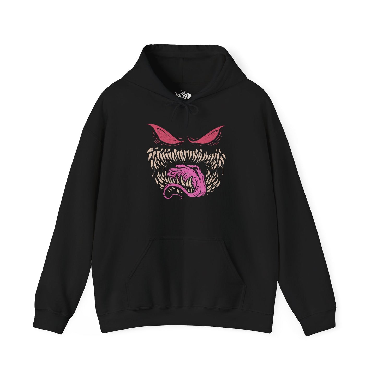 Image 4 of a Hooded Sweatshirt of the ghostly trio Gastly, Haunter, and Gengar hovering in a moonlit cemetery, their forms blending into swirling fog and shadows. Gastly’s gas pulses with purple haze, Haunter’s claws extend as if to strike, and Gengar’s grin radiates malevolent charm. The design emphasizes ghostly evolution, eerie playfulness, and the haunting charm that defines this classic Pokémon line.
